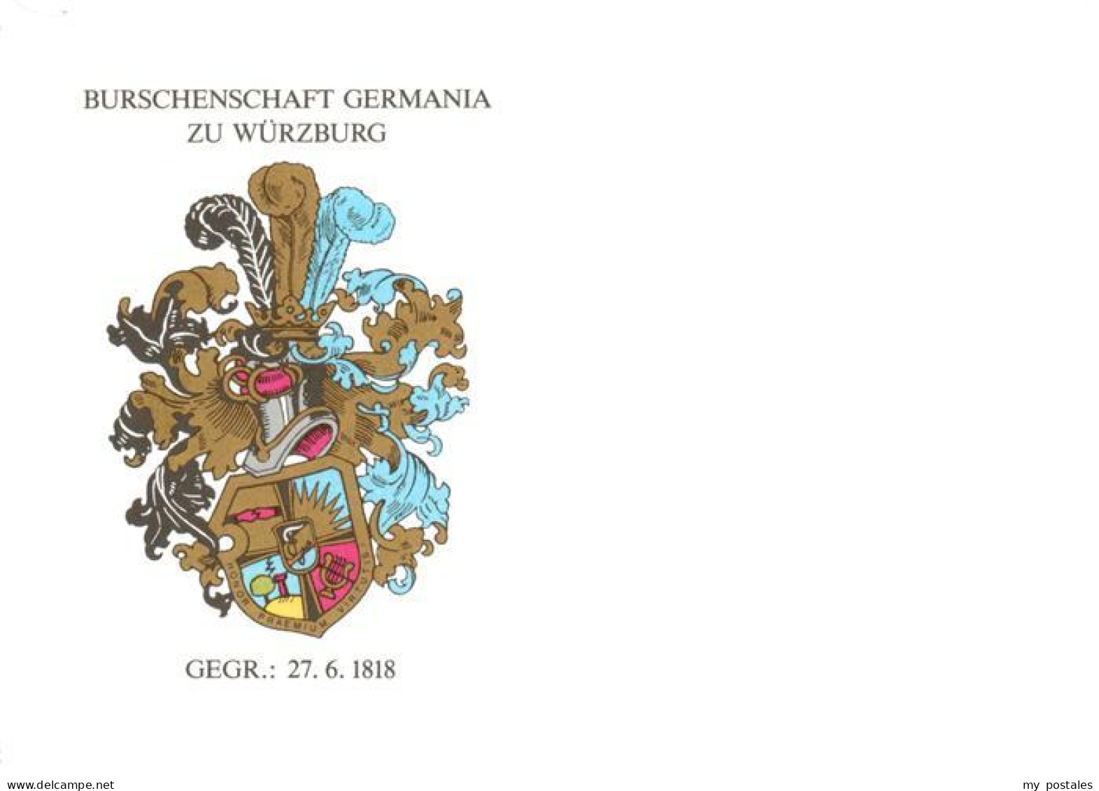 Wuerzburg Bayern Wappen der Burschenschaft Germania Wuerzburg