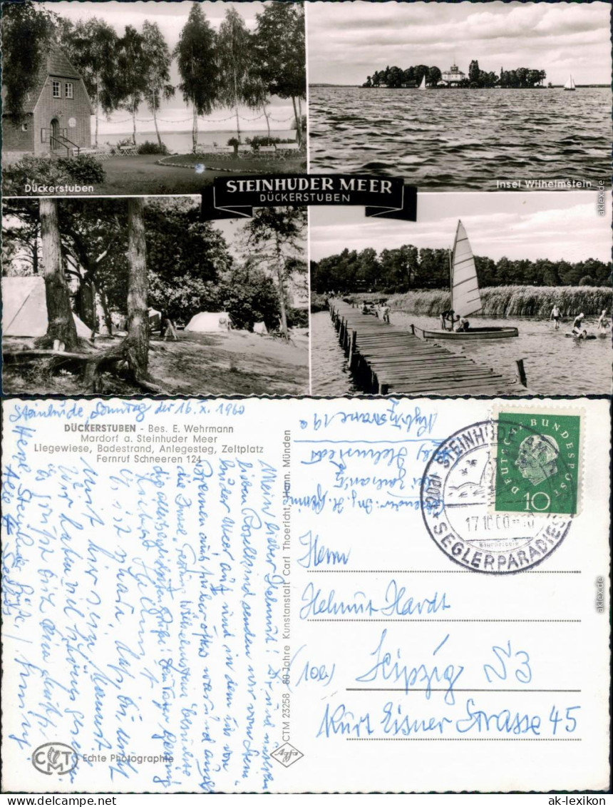Wunstorf Dückerstuben, Inseln Wilhelmstein, Zeltplatz, Steg 1960