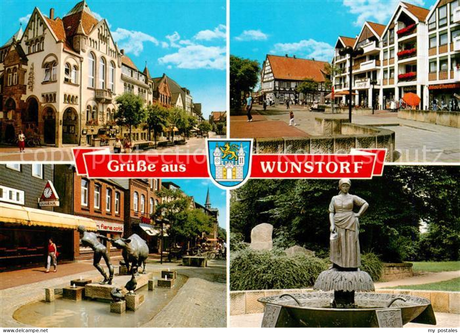 Wunstorf Strassenpartien Ortsmotive Brunnen