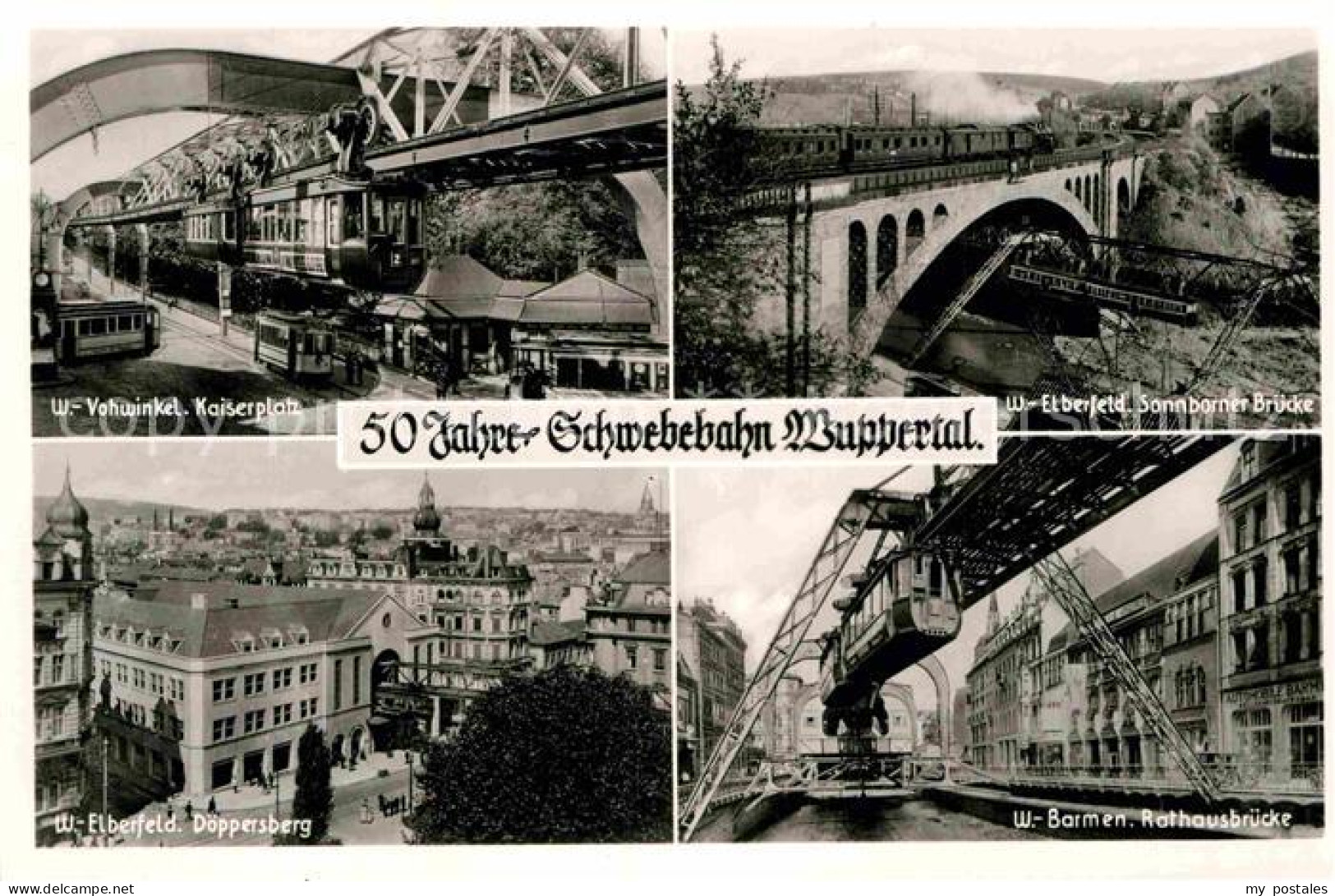 WUPPERTAL NRW 50 Jahre Schwebebahn Doeppersberg Rathausbruecke Sonnborner Brueck
