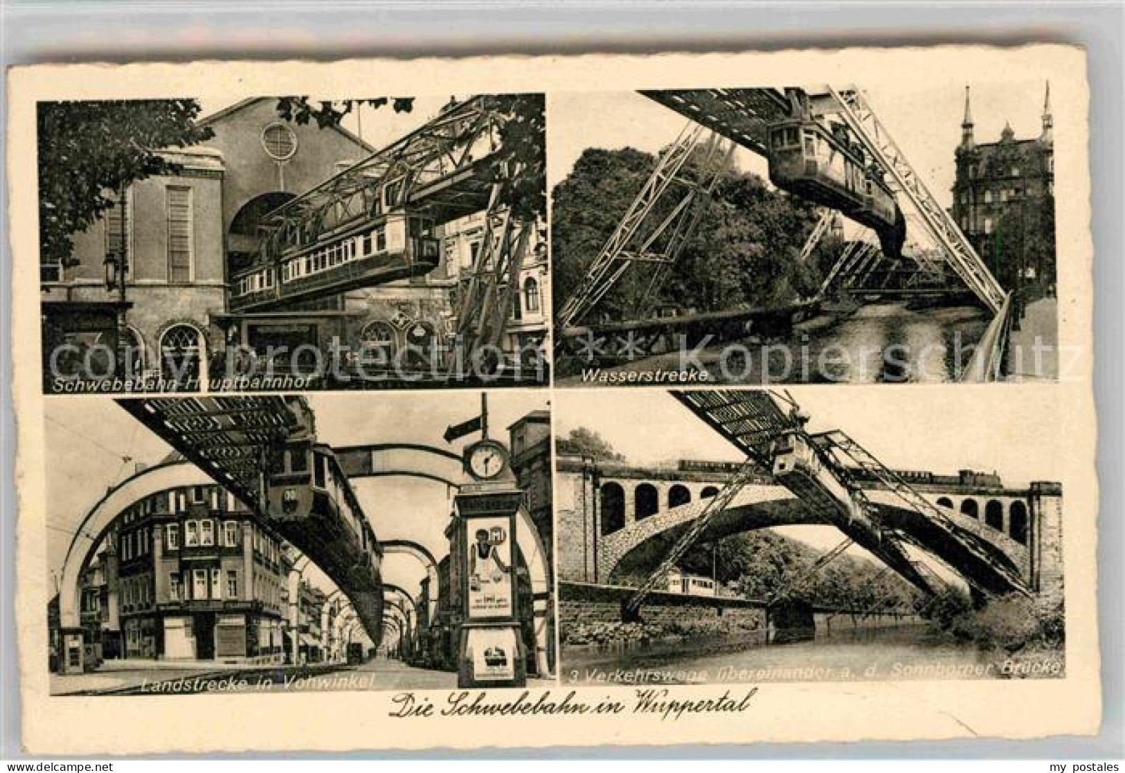 WUPPERTAL NRW Schwebebahn Wasserstrecke Hauptbahnhof Vohwinkel Sonnborner Brueck