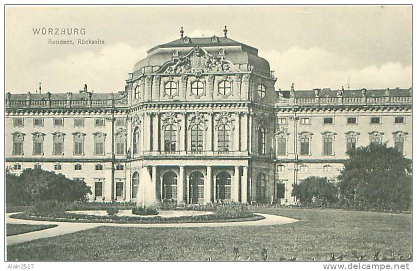 WÜRZBURG - Residenz, Rückseite (Verlag W. Sattler, N. 920)