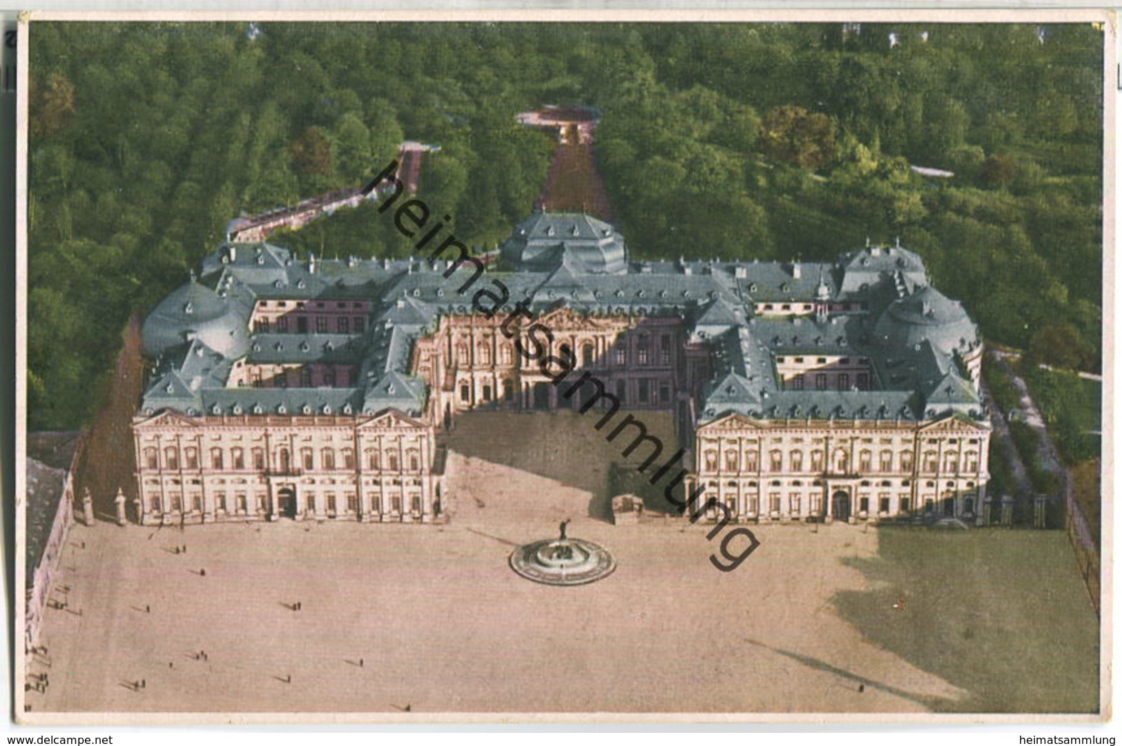 Würzburg - Residenz vom Flugzeug gesehen - Verlag L. Kressner Würzburg