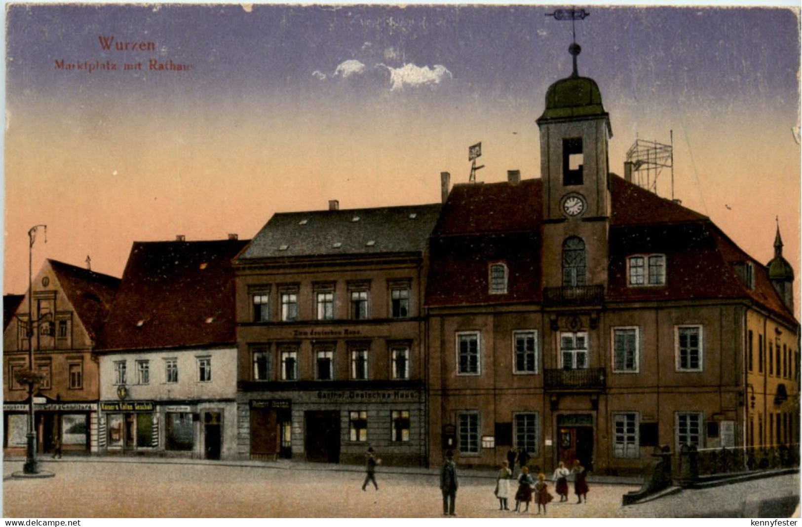 Wurzen, Marktplatz mit Rathaus