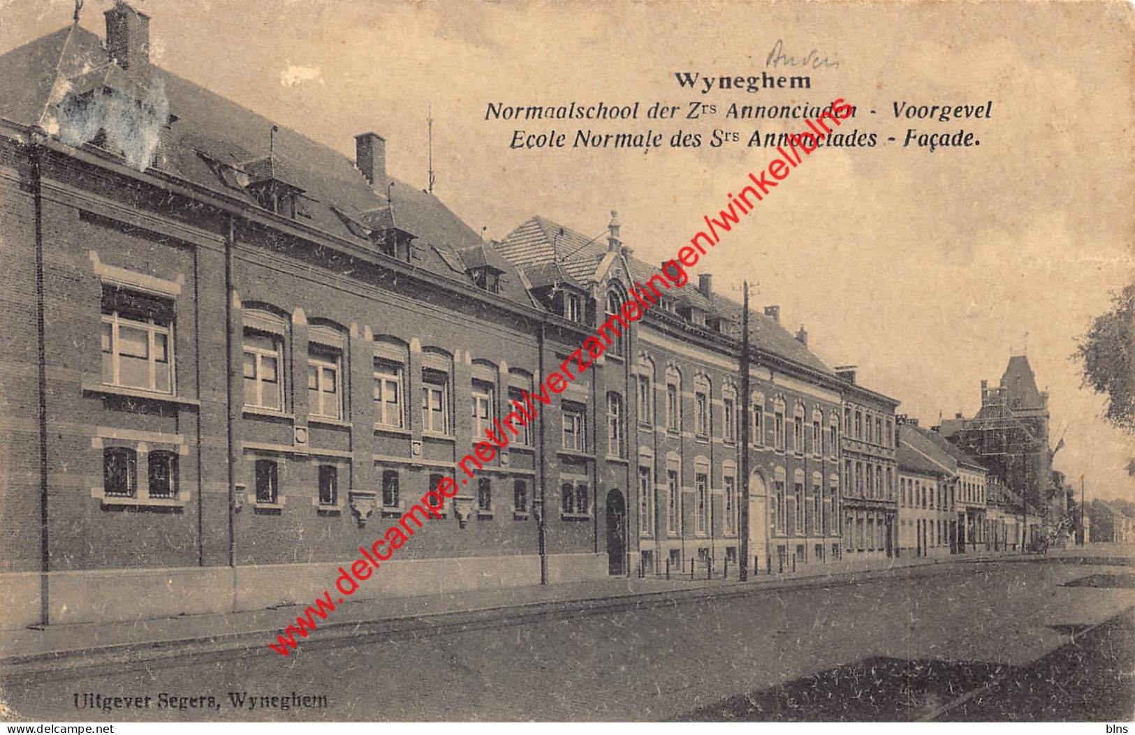 Wyneghem - Normaalschool der Zusters Annonciaden voorgevel - Uitgever Seger - Wijnegem