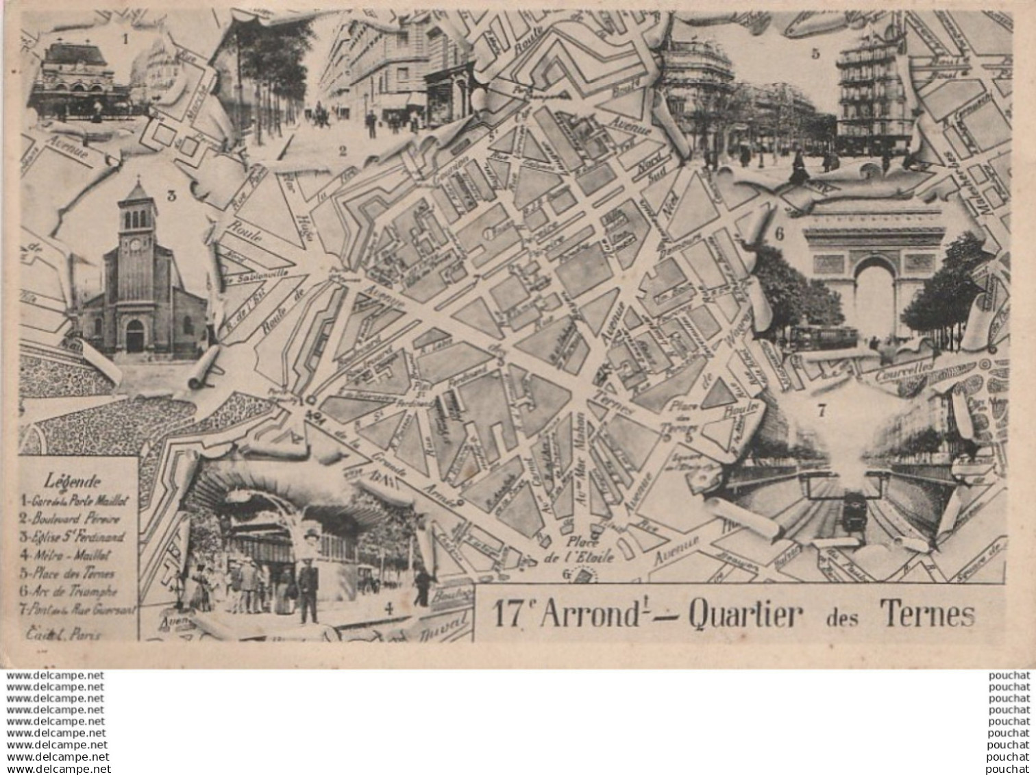 X19-75) PARIS 17° ARRONDISSEMENT - QUARTIER DES TERNES  - ( 2 SCANS )