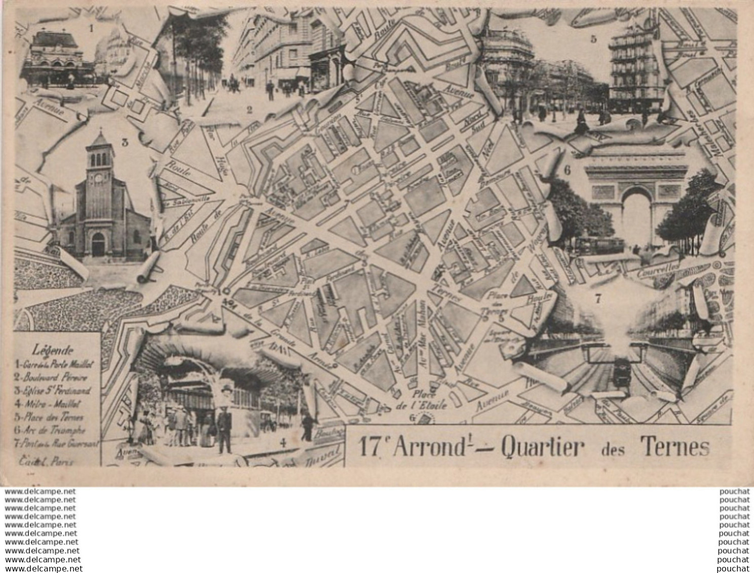 X19-75) PARIS 17° ARRONDISSEMENT - QUARTIER DES TERNES  - ( 2 SCANS )