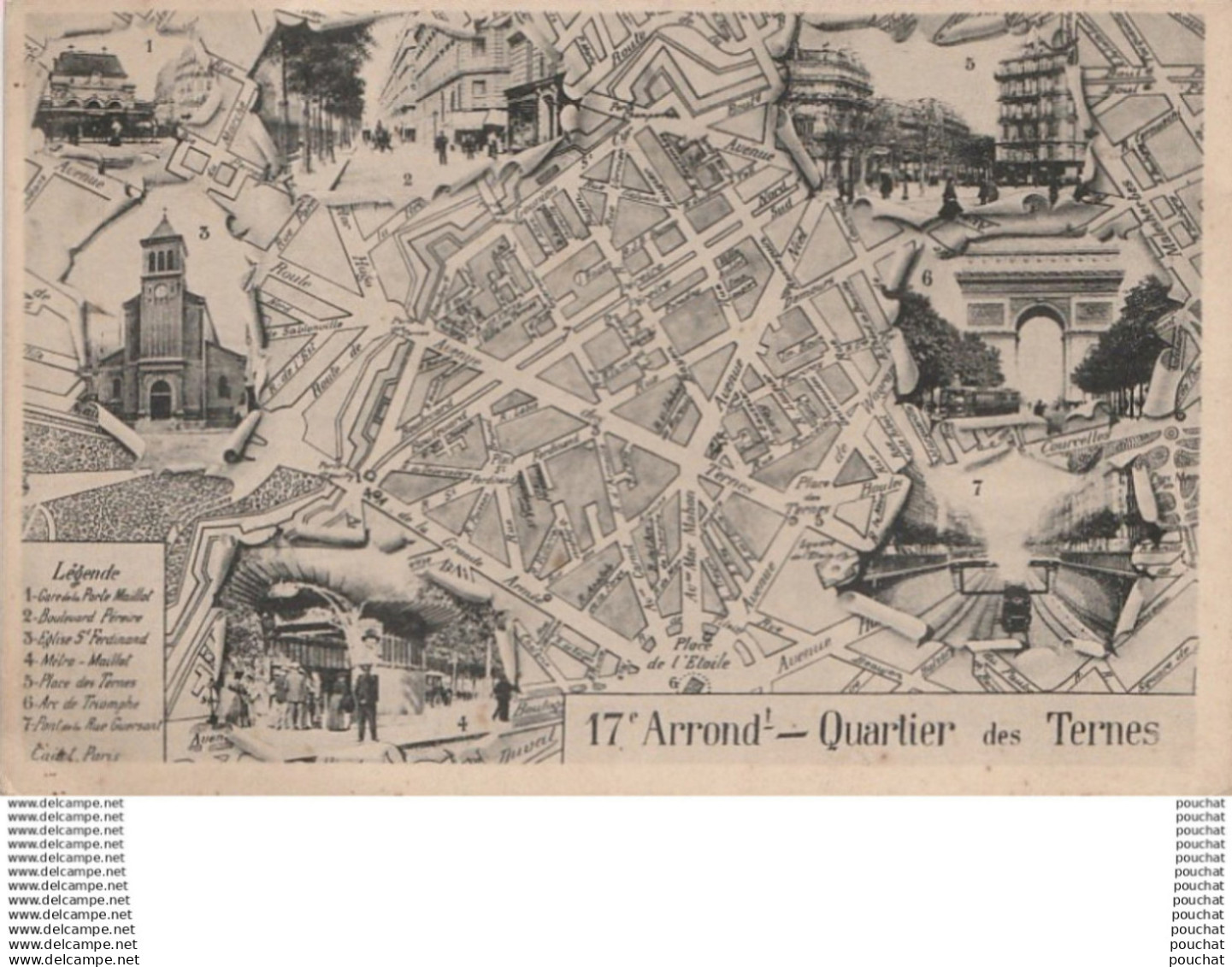 X19-75) PARIS 17° ARRONDISSEMENT - QUARTIER DES TERNES  - ( 2 SCANS )