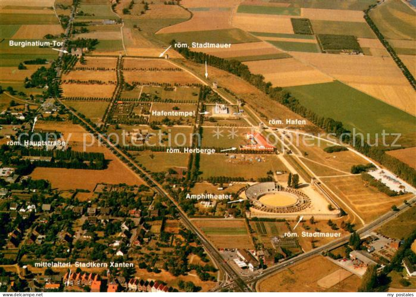 Xanten Archaeologischer Park Fliegeraufnahme