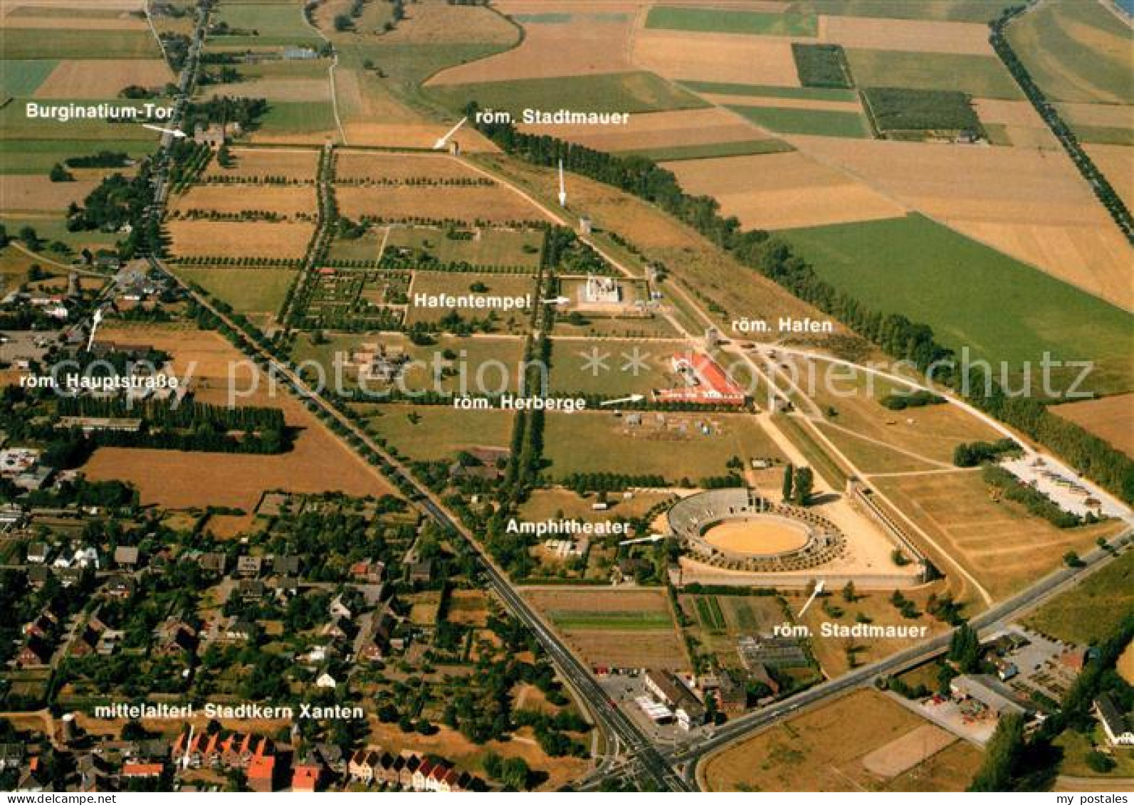 Xanten Archaeologischer Park Xanten Fliegeraufnahme