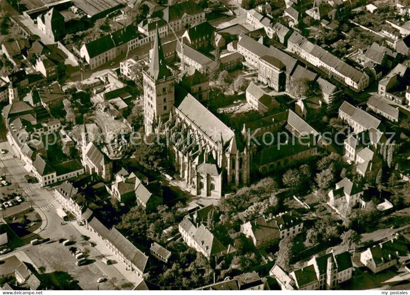 Xanten Fliegeraufnahme Kriegsschaeden