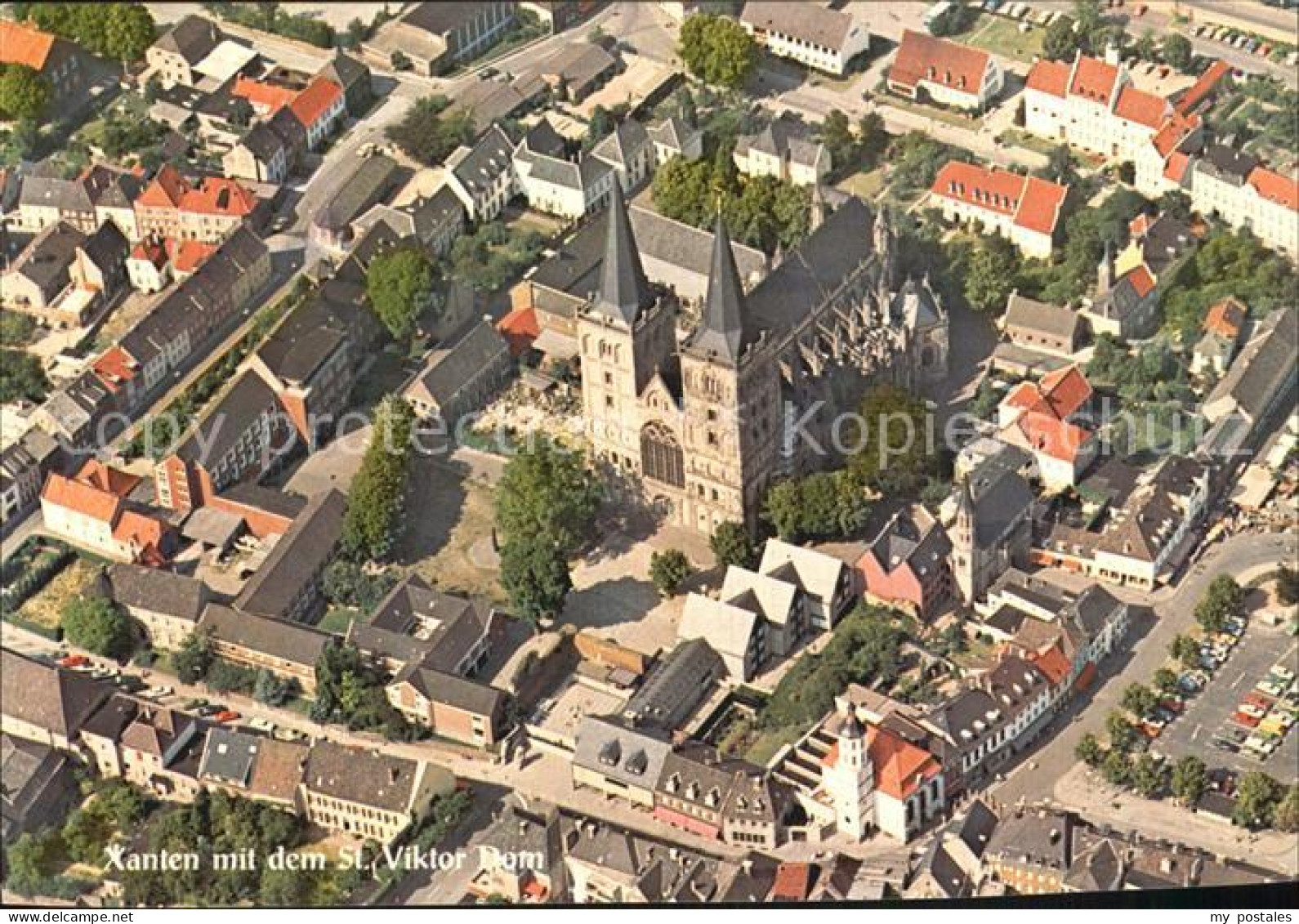 Xanten Fliegeraufnahme mit Dom