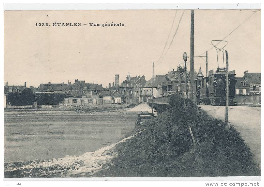 XQ 1003// C P A  ETAPLES (62) VUE GENERALE  ( TRAMWAY   )