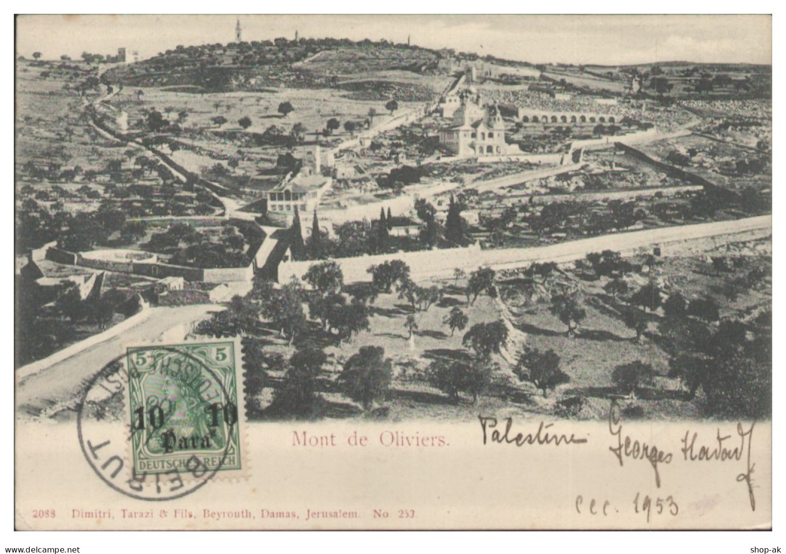XX3379/ Mont de Oliviers Palästina Stempel: Beirut Deutsche Post 1906