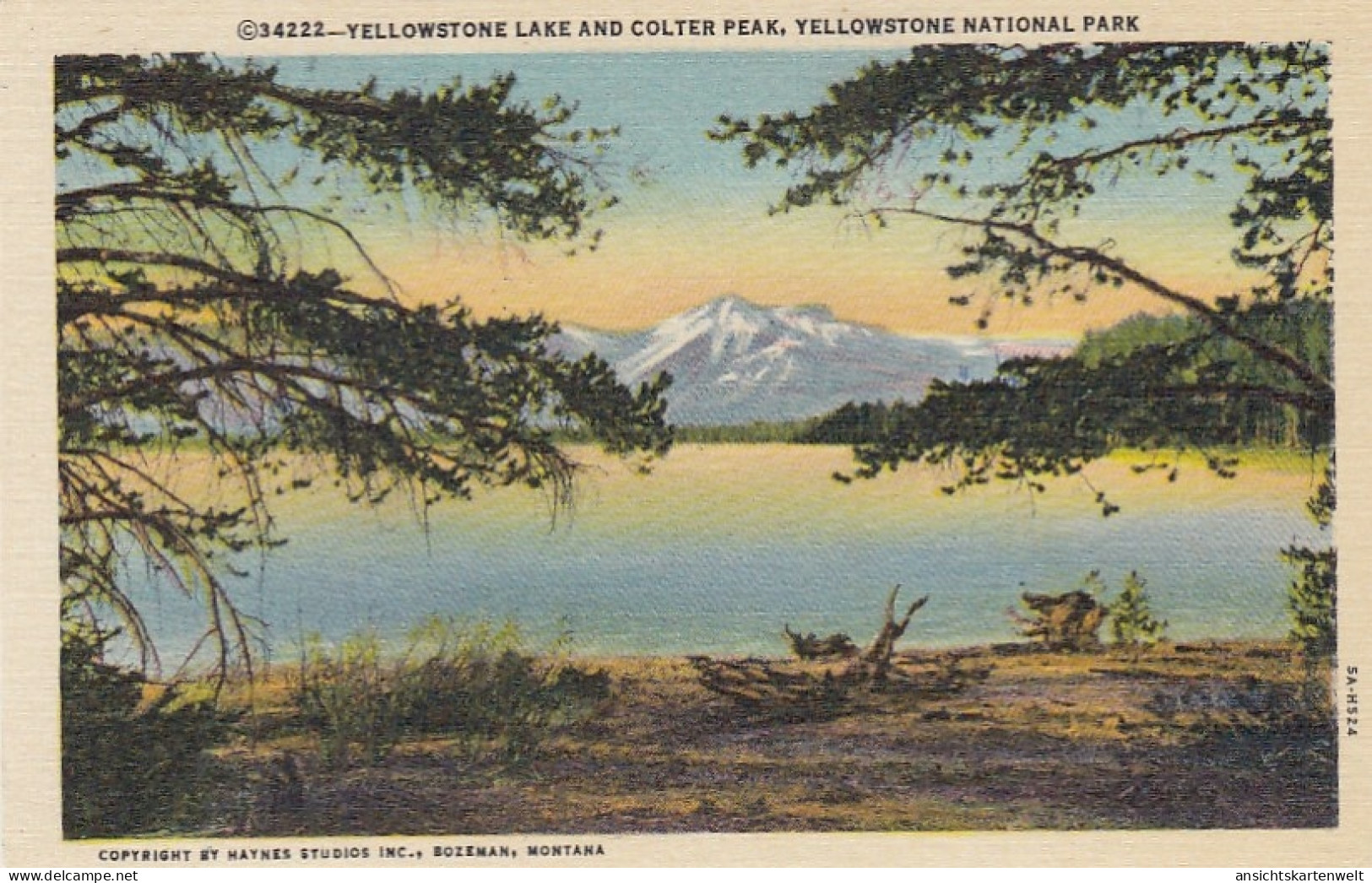 Yellowstone Nat.Park, Yellowstone Lake and Colter Peak ngl #E8669