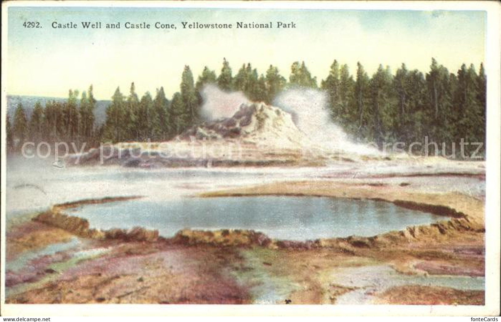 Yellowstone National Park Castle well and castle cone yellowstone national park