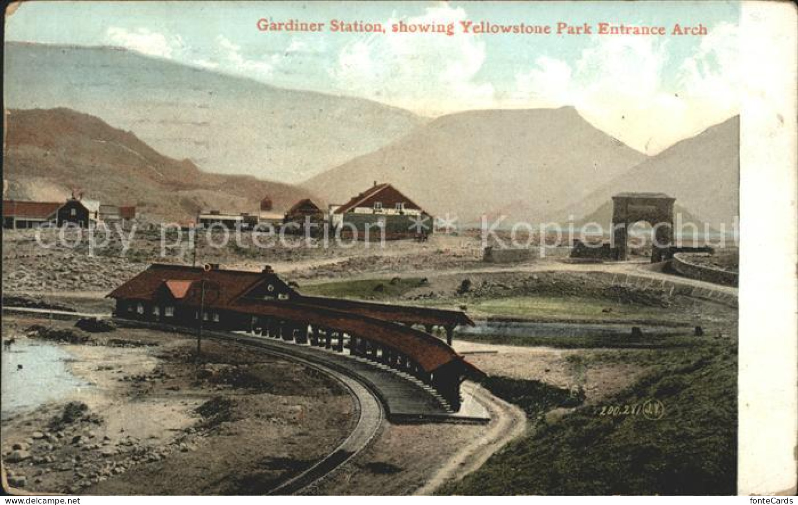 Yellowstone National Park Gardiner Station Yellowstone Park Entrance Arch