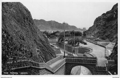 A832 Yemen The Tanks Aden vintage postcard