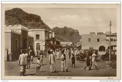 ( CPA ASIE )  YÉMEN  /  ADEN  -  Main Street crater  -