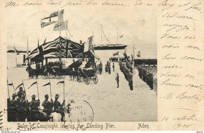 PC JEMEN, DUKE OF CONNAUGHT LEAVING THE LANDING PIER, (b16698)