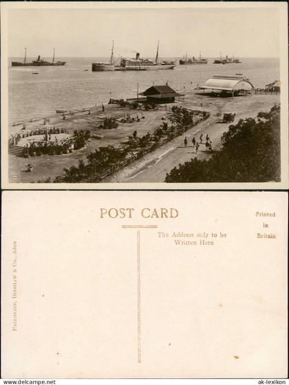 Postcard Aden Jemen عدن Harbour Steamer/Hafen Dampfer 1926