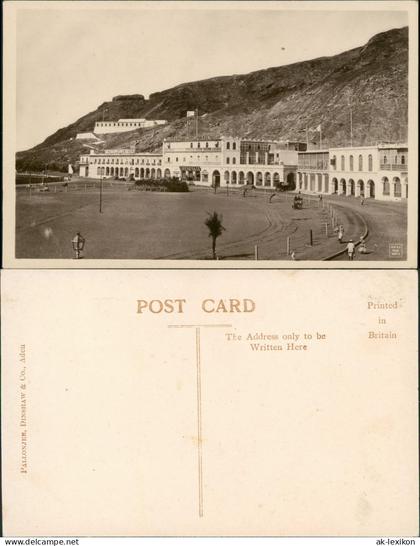 Postcard Aden Jemen عدن Hotel und Zigarettenfabrik 1924