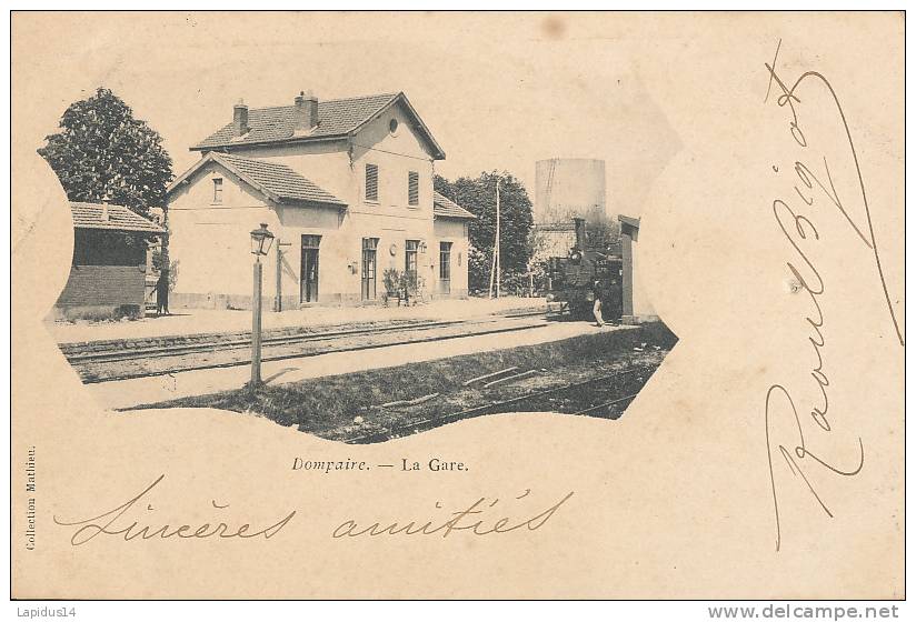 YM 374 /C P A -DOMPAIRE    (88)  LA GARE