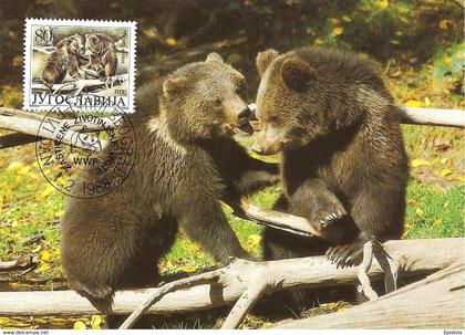 1988 - BEOGRAD - Brown Bear - Ours Brun de jugoslavia WWF