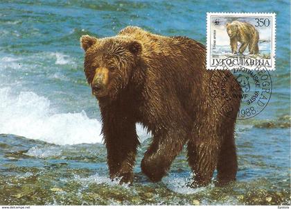 1988 - BEOGRAD - Brown Bear - Ours Brun de jugoslavia WWF
