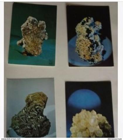 4 postcards Yugoslavia 1980s. Natural minerals
