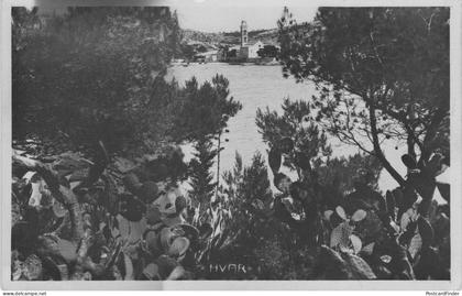 Hvar Yugoslavia River Lake Church Old 1930s Real Photo Postcard