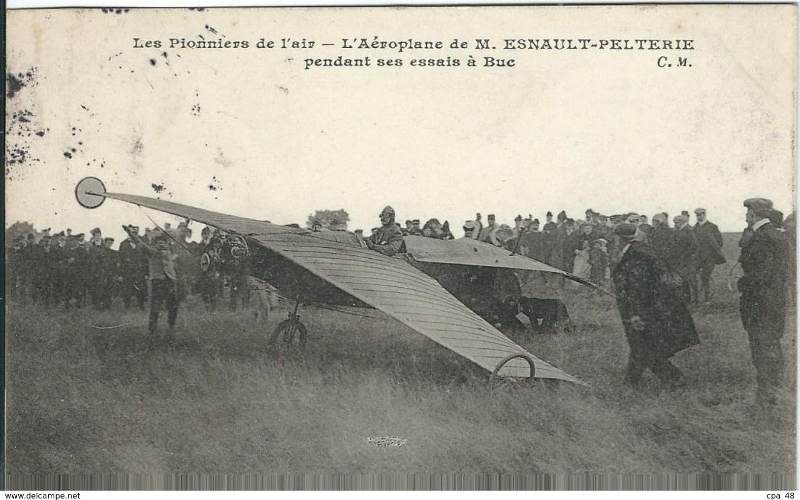 Yvelines : Toussus le Noble, L'Aeroplane de M. Esnault-Pelterie Pendant ses Essais...