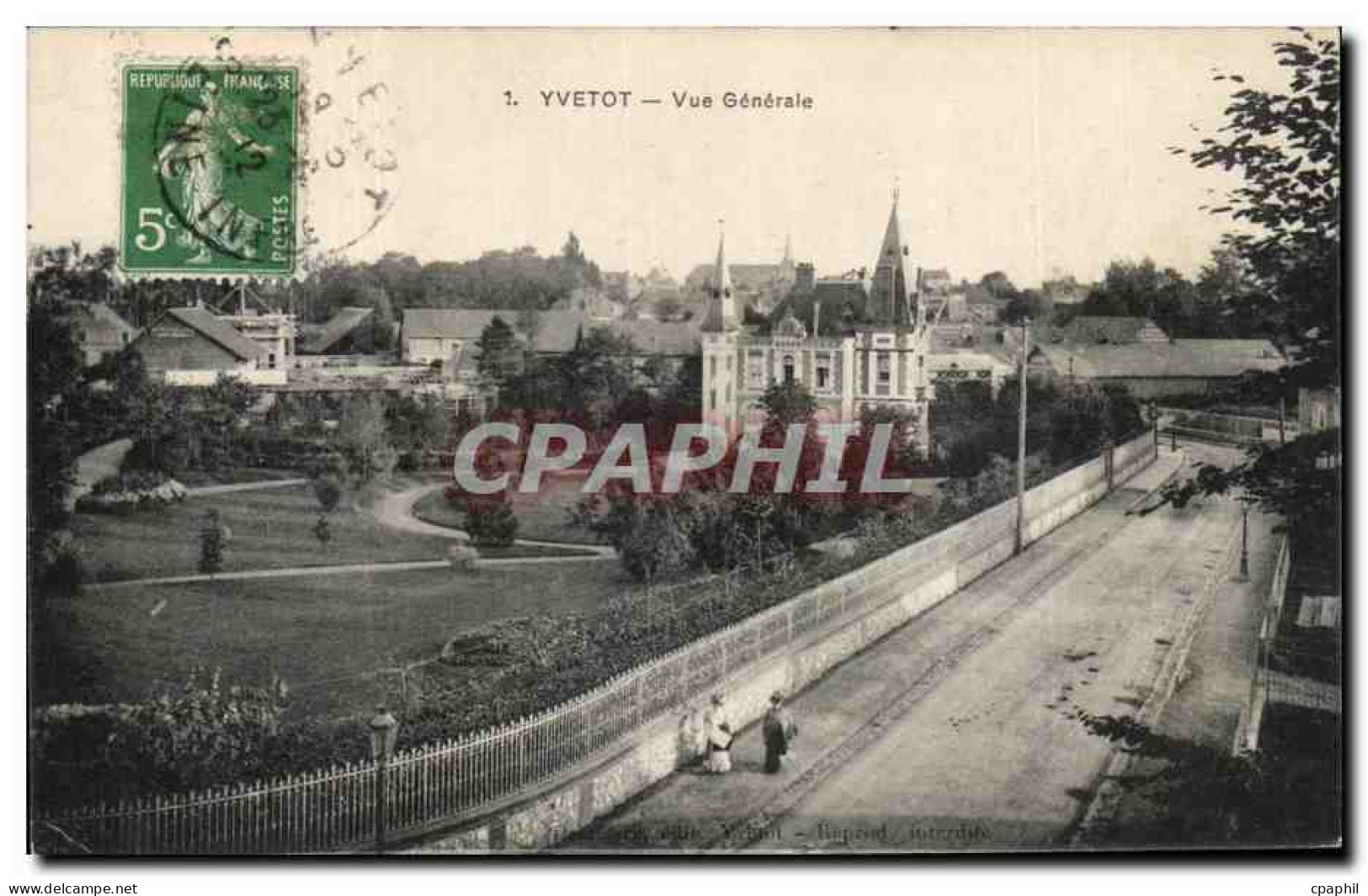 Yvetot - Vue Generale - CPA