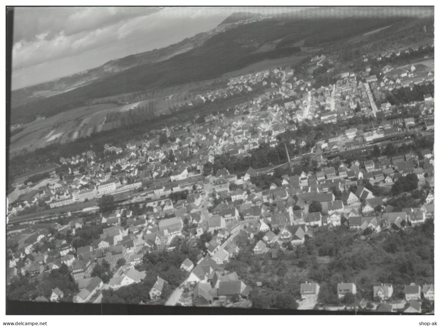 ZA-0421/ Eislingen bei Göppingen  Foto Luftbild 18 x 13 cm 1956