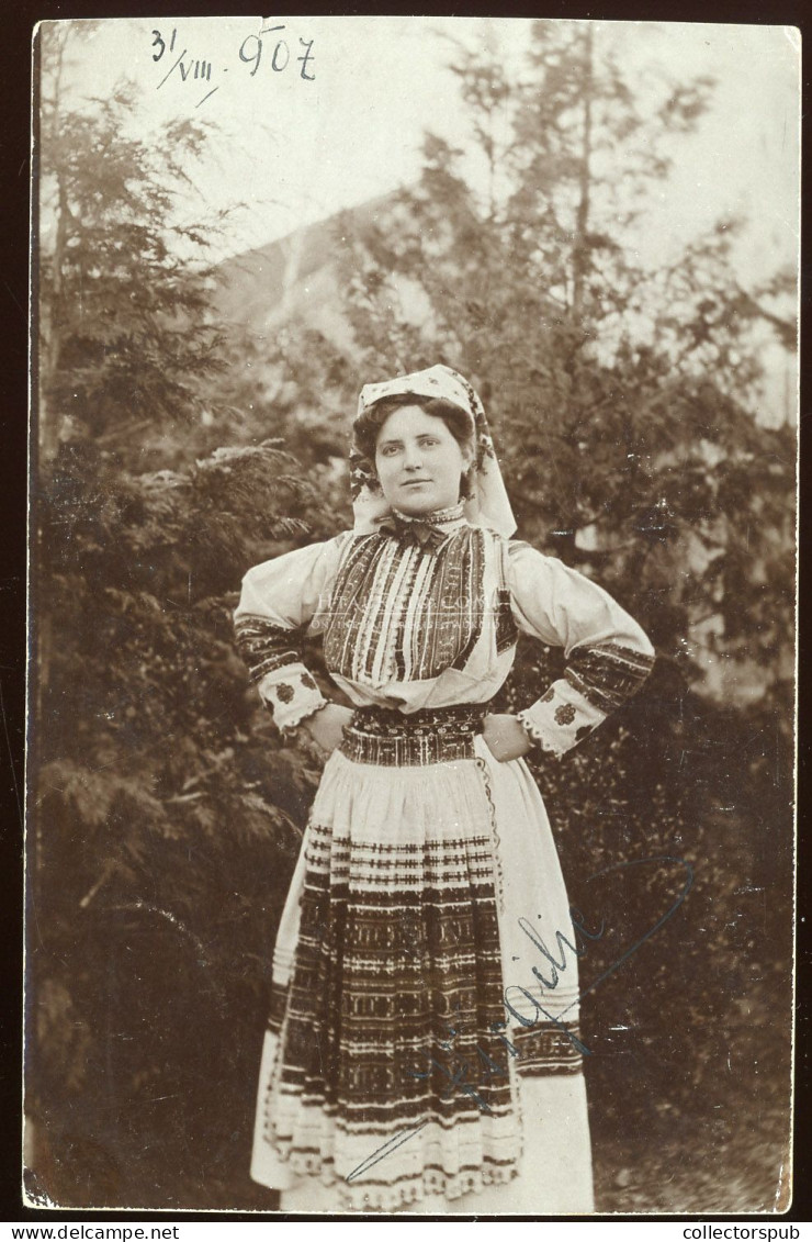 ZÁGRÁB 1906. Népviselet, fotós képeslap