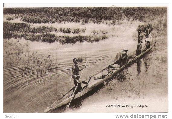 ZAMBEZE PIROGUE INDIGENE (BEAU PLAN ANIME)