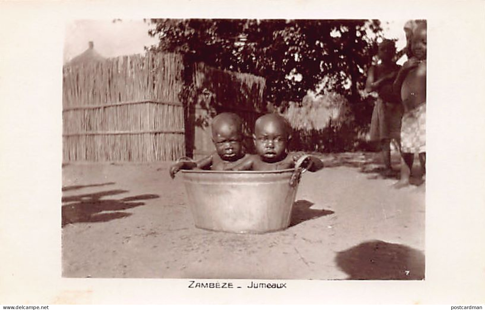 Zambia - Twins - REAL PHOTO - Publ. Evangelical Missions of Paris (France)