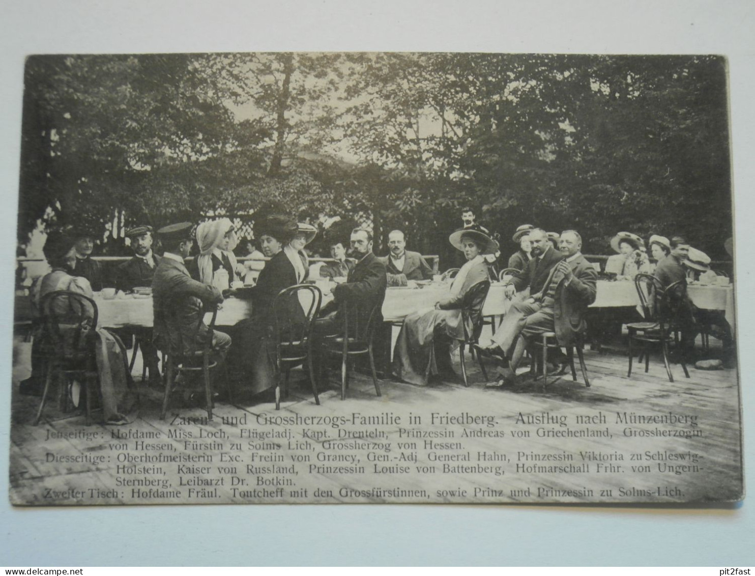 Zaren und Grossherzog-Familie in Friedberg i. Hessen - Ausflug nach Münzenberg , Adel , Politik ,  AK , Ansichtskarte !!