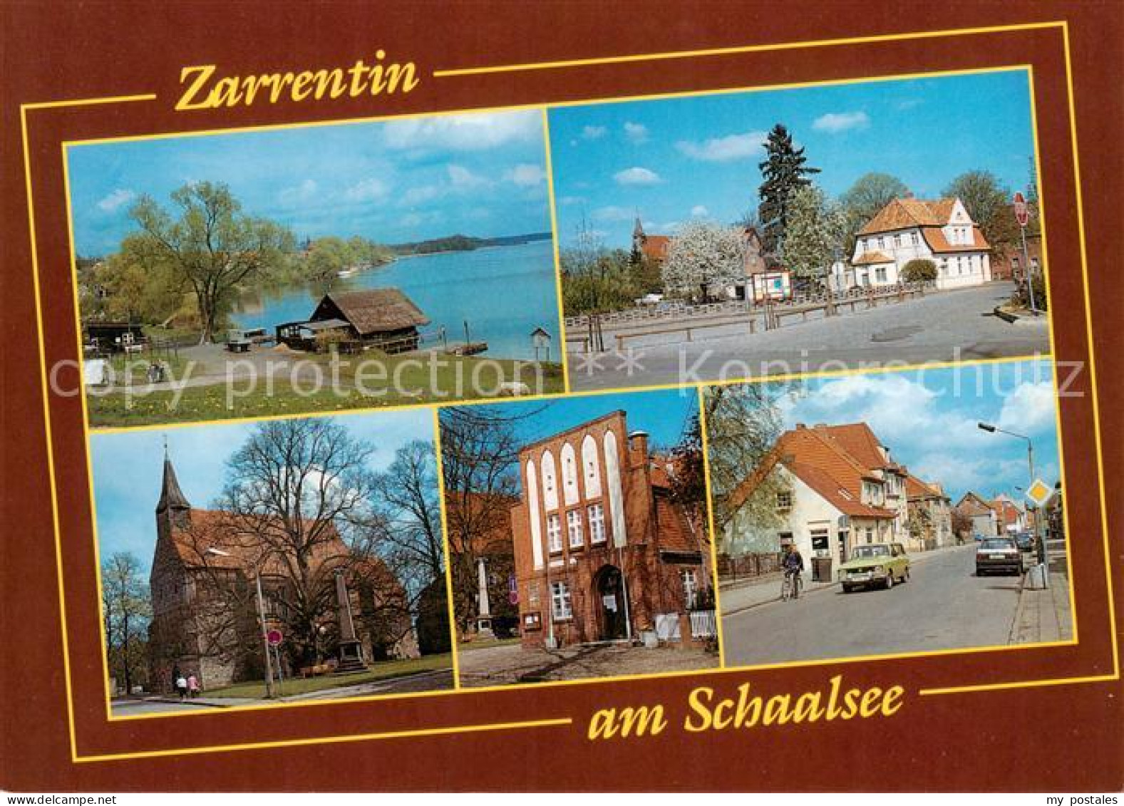 Zarrentin Partie am Schaalsee Kirche Rathaus Strassenpartie