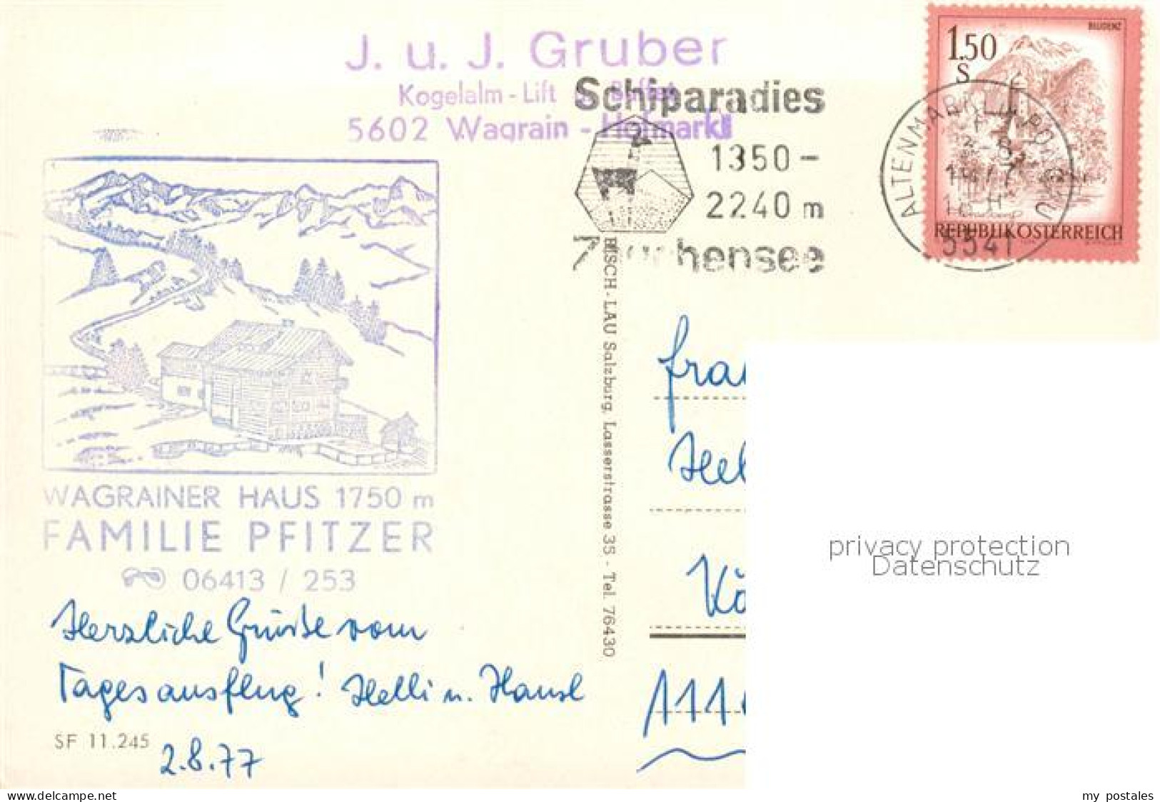 Zauchensee Altenmarkt im Pongau AT Skizirkus Griessenkar Wagrainer Haus Koglalm