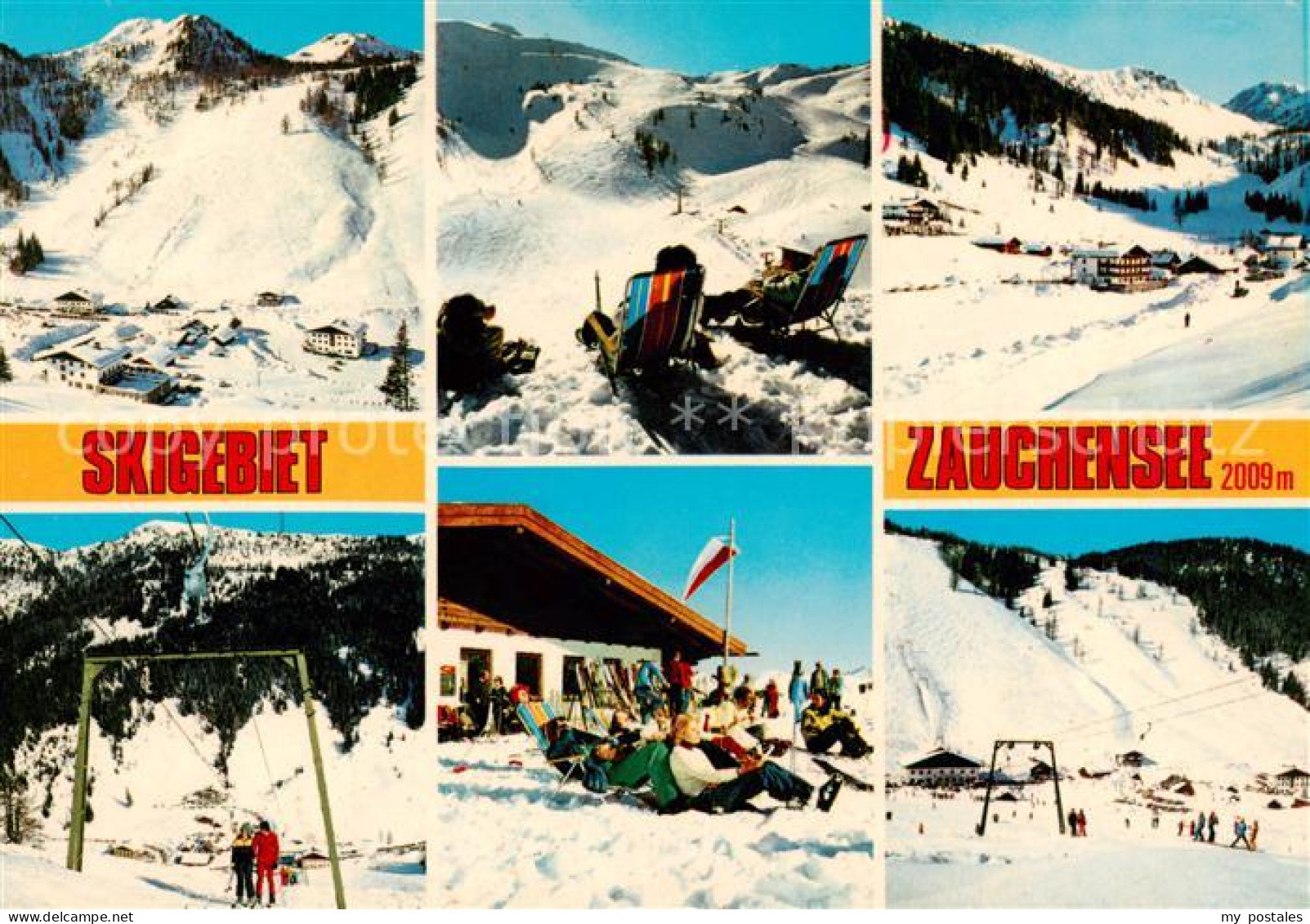 Zauchensee Altenmarkt im Pongau AT Wintersportgeibet Teilansichten Schlepplift R