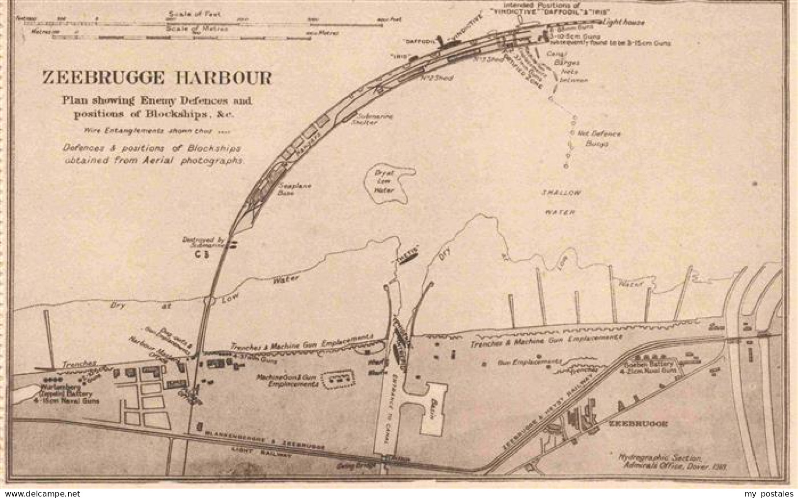 Zeebrugge Zee-Brugge Zeebruegge Belgie Harbour uebersichtskarte