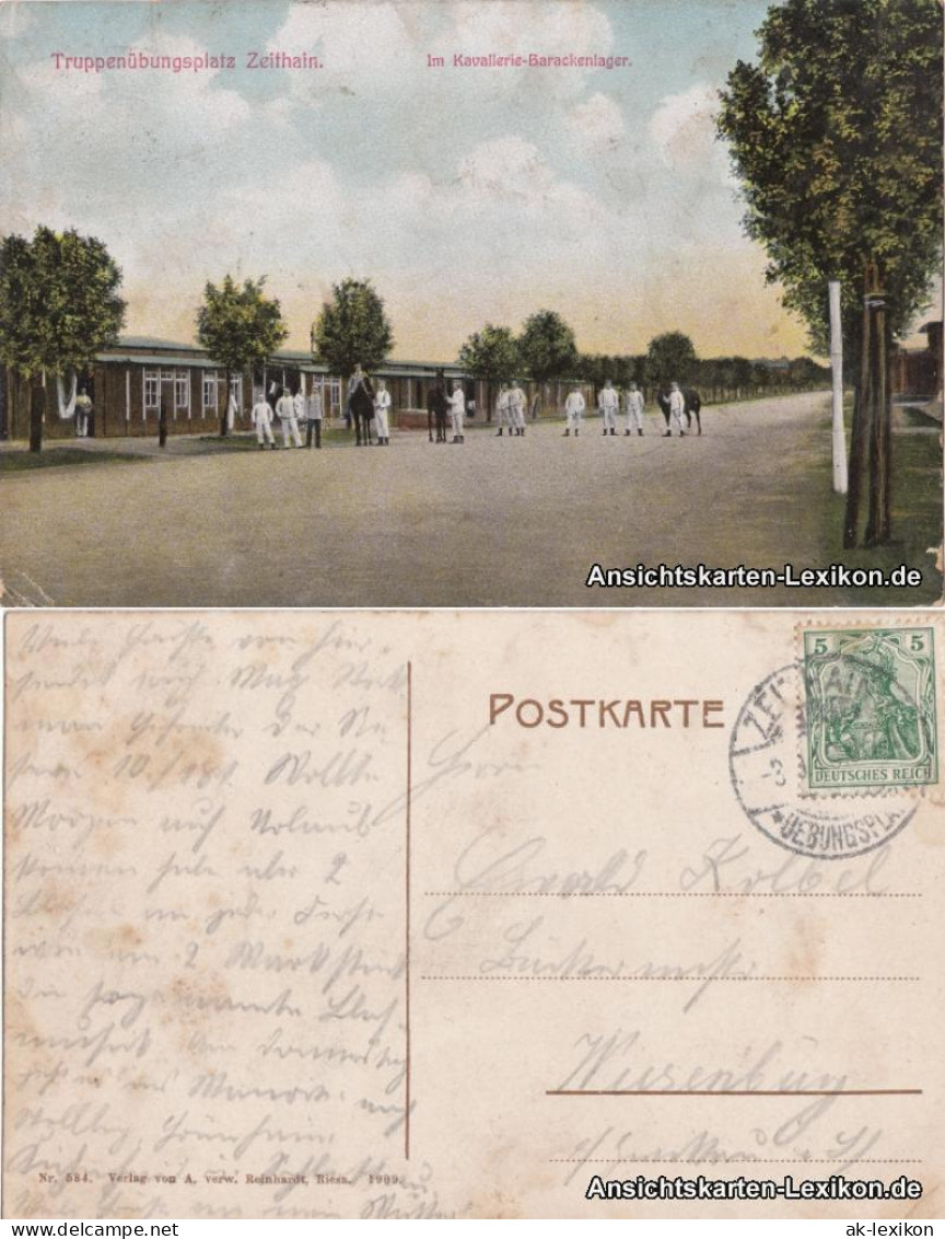 Zeithain Truppenübungsplatz Zeithain - Im Kavallerie-Barackenlager 1909