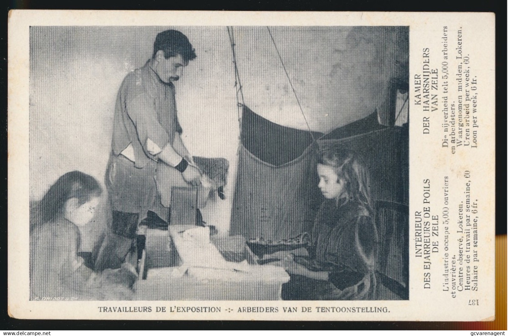 ZELE -TENTOONSTELLING VAN DE HUISARBEID - KAMER DER HAARSNIJDERS VAN ZELE