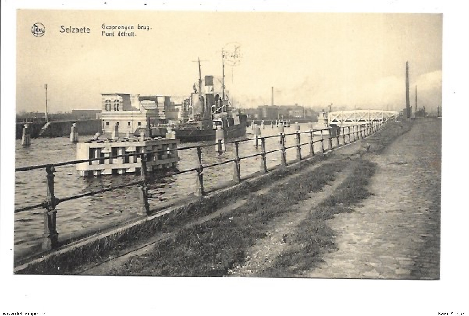 Zelzate - Gesprongen brug.