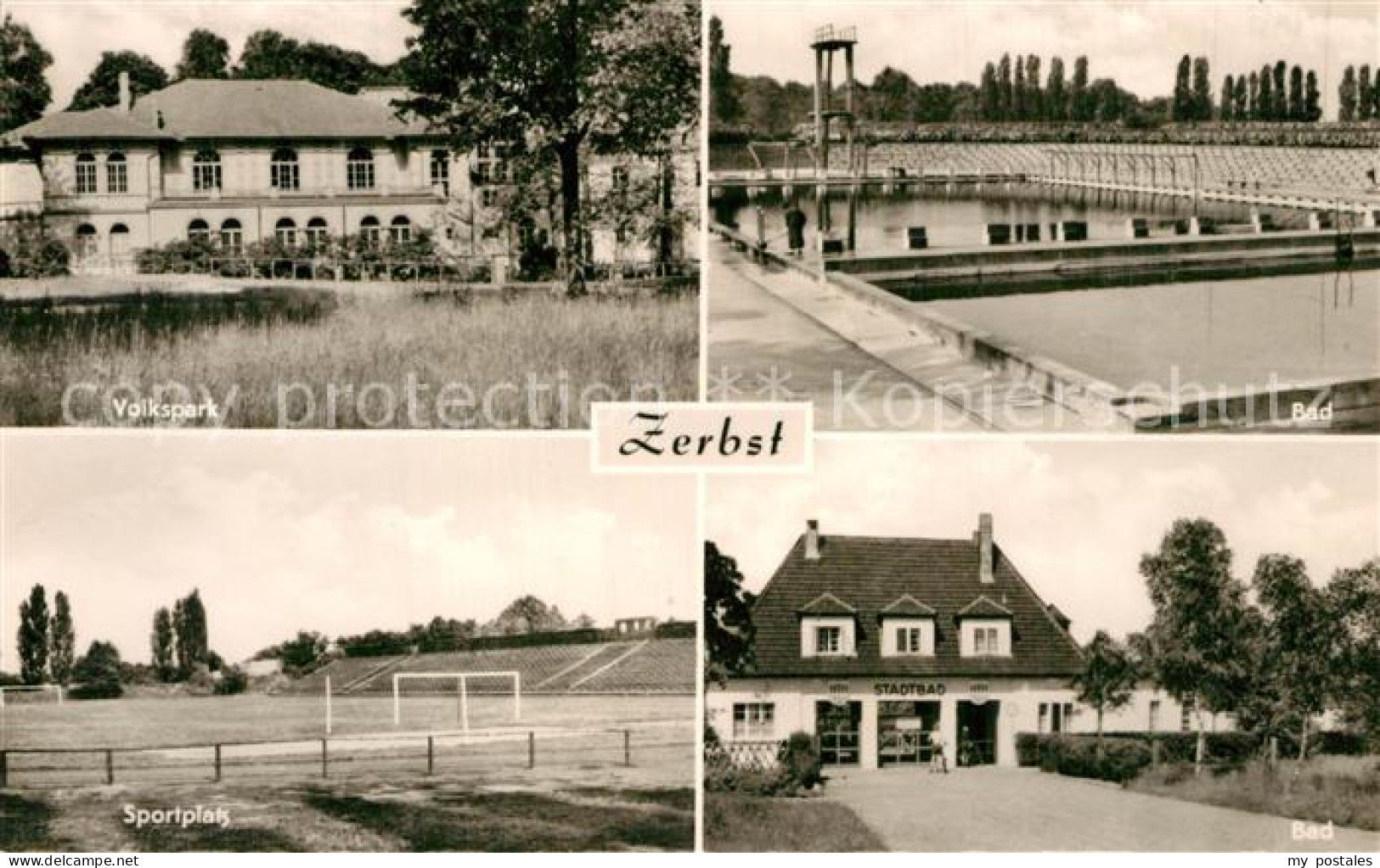 Zerbst Volkspark Bad Sportplatz Stadtbad