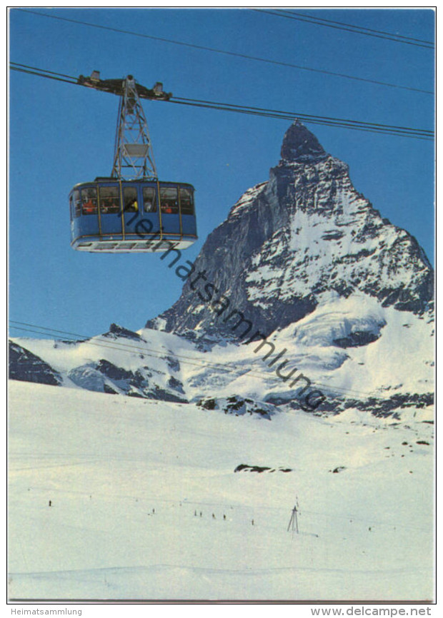 Zermatt - Luftseilbahn Trockener Steg - Matterhorn - AK Grossformat - Verlag Photo Klopfenstein Adelboden