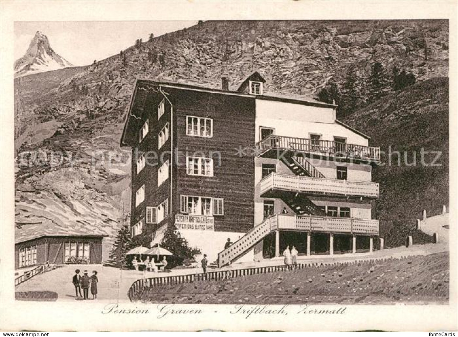 Zermatt VS Triftbach Pension Graven Matterhorn