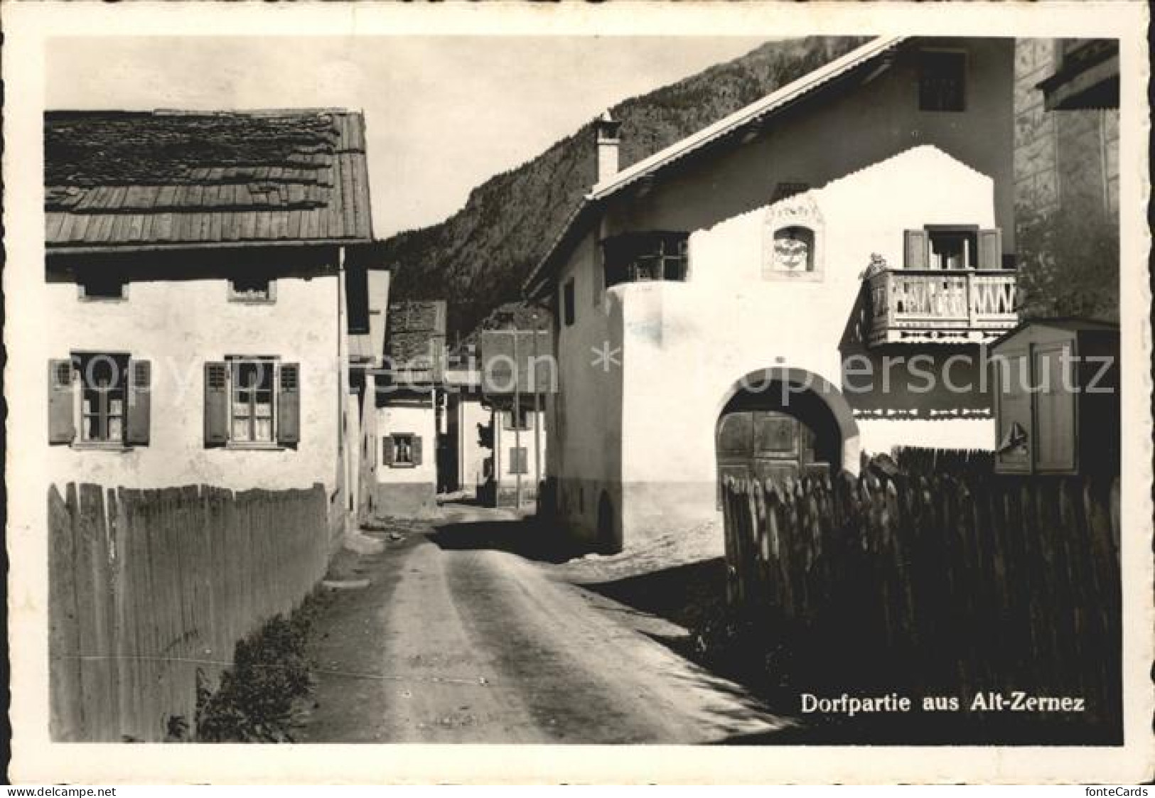 Zernez GR Dorfpartie Alt Zernez