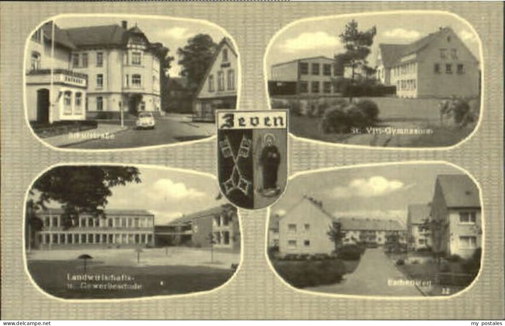 Zeven Schulstrasse Eschenweg Schule ungelaufen ca. 1955